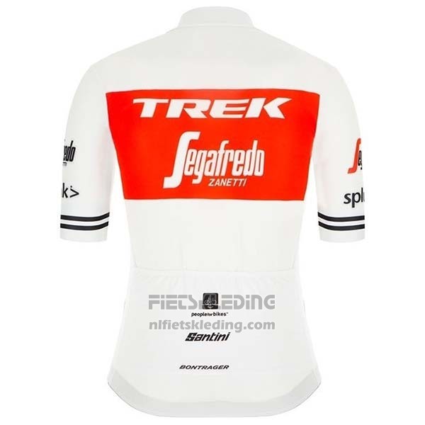 2019 Fietskleding Trek Segafredo Wit Rood Korte Mouwen en Koersbroek